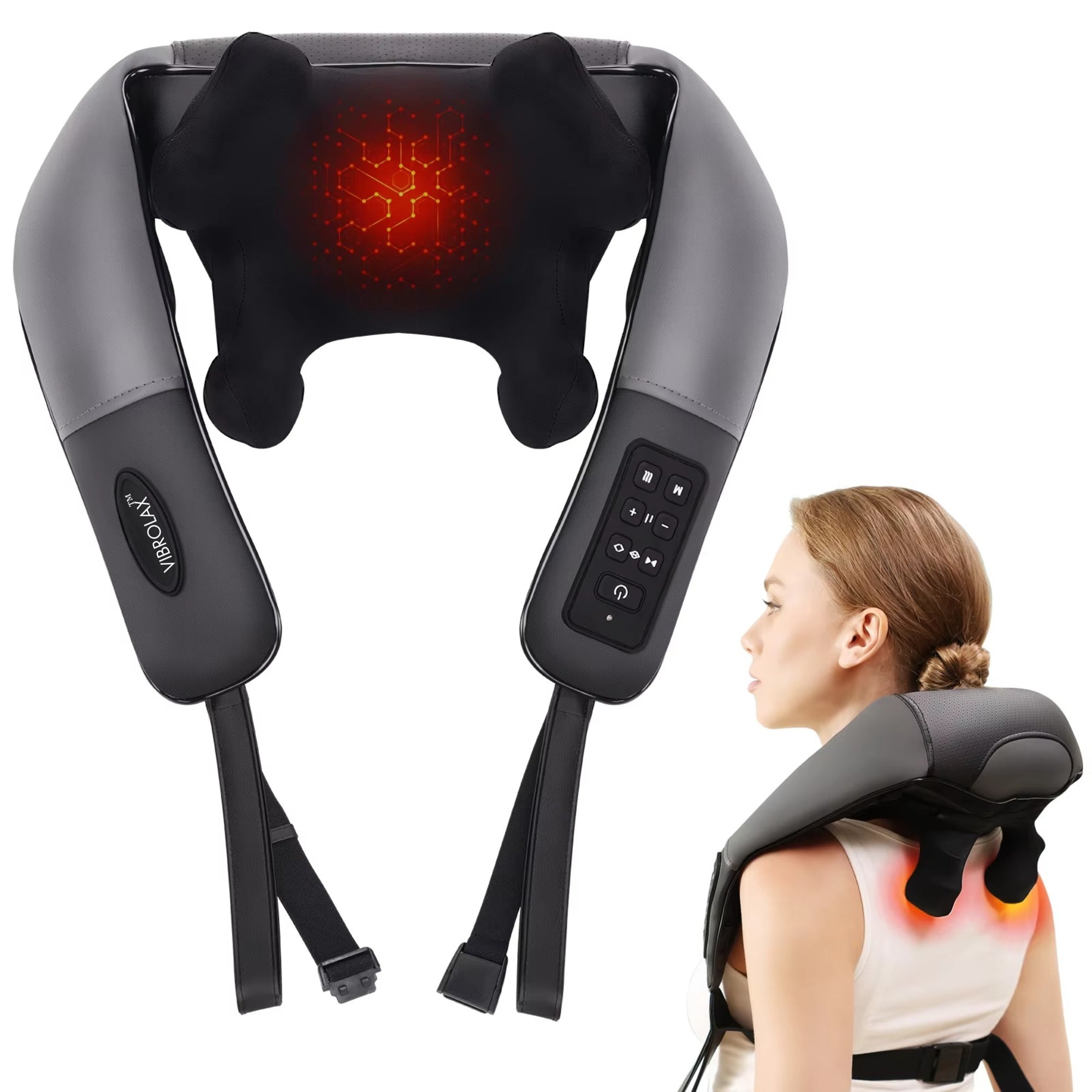 Vibrolax 6D Neck, Shoulder & Back Massager with Heat