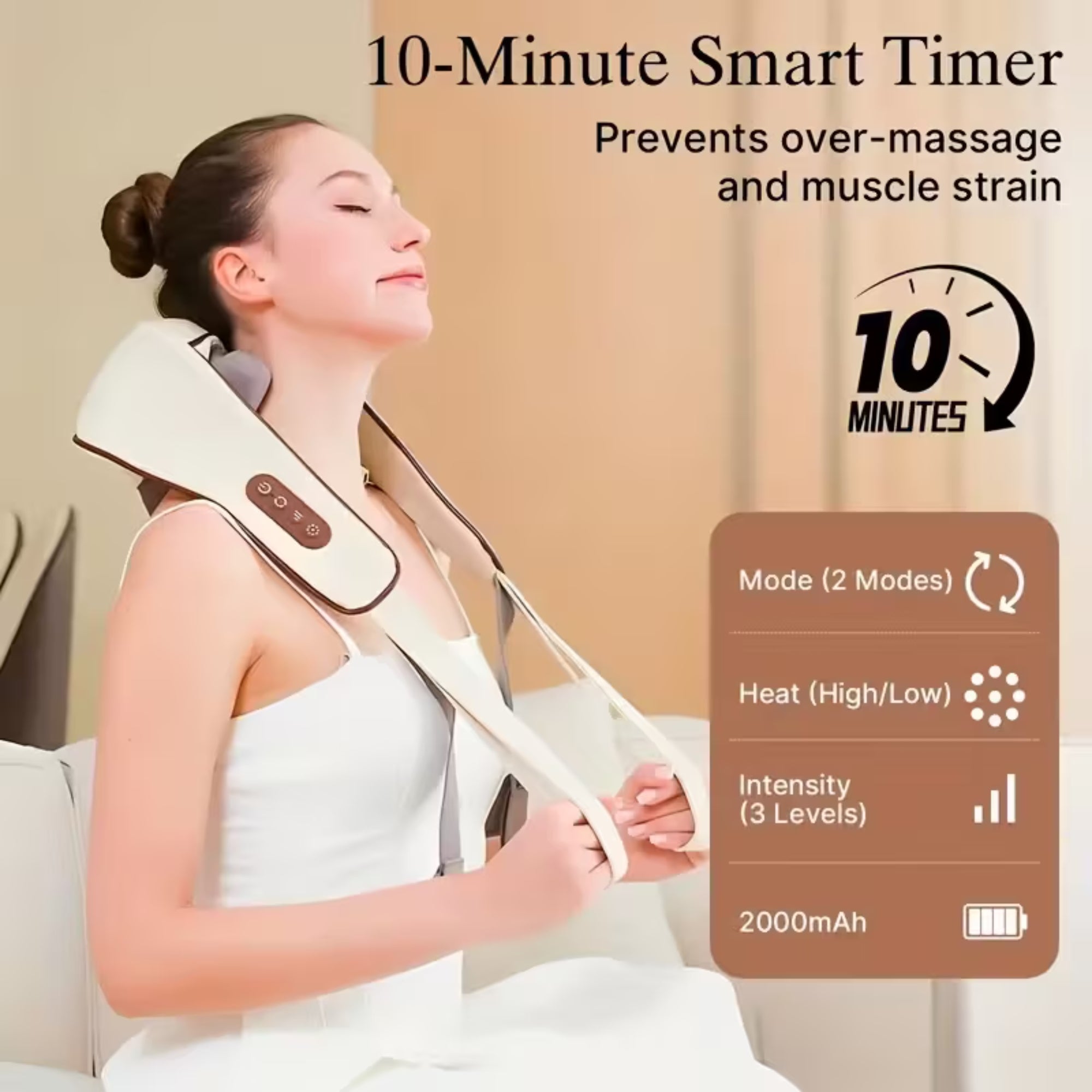 Vibrolax 6D Neck, Shoulder & Back Massager with Heat