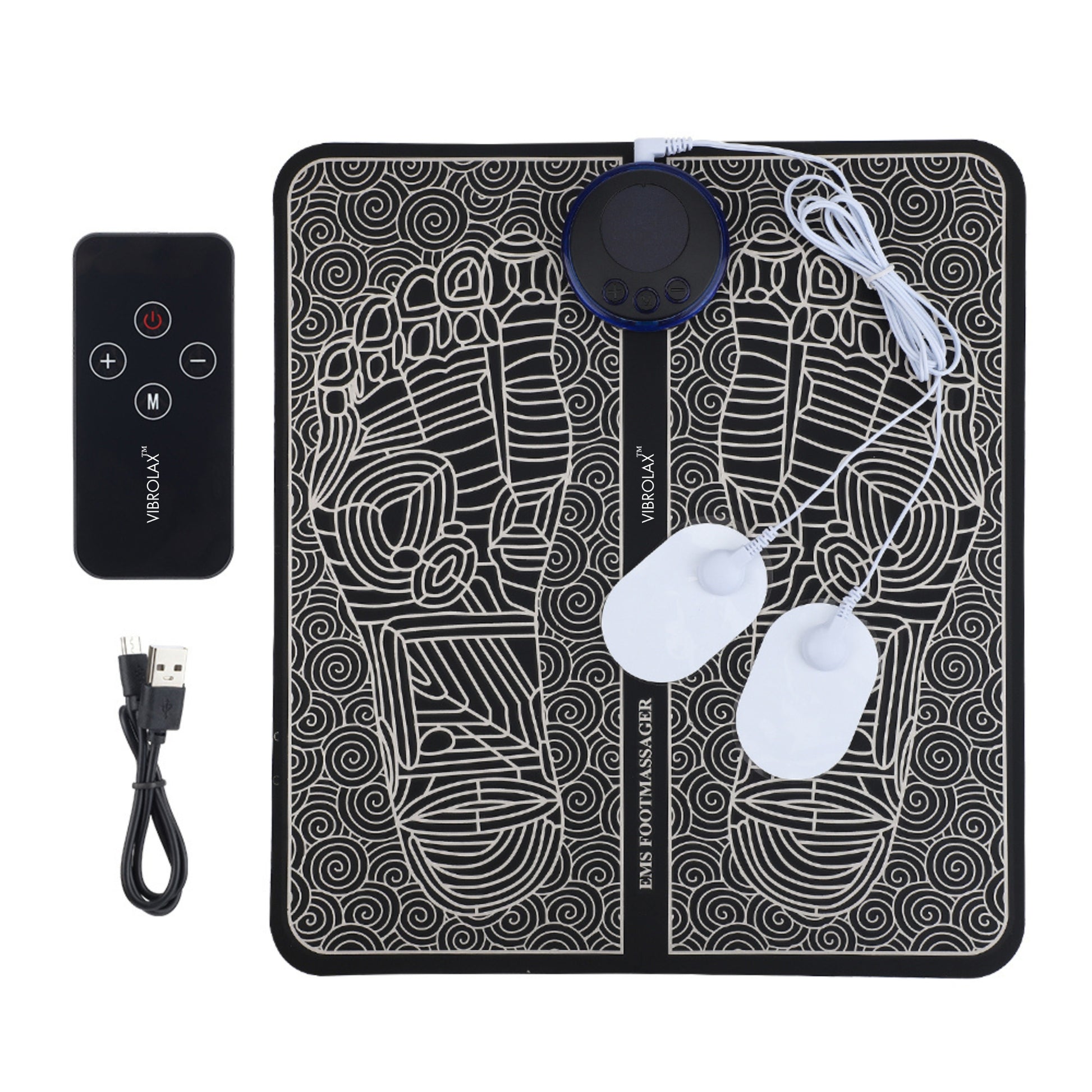 Vibrolax Rechargeable EMS Electric Foot Massager Pad Multifunctional VIBROLAX Vibrolax Rechargeable EMS Electric Foot Massager Pad Multifunctional VIBROLAX