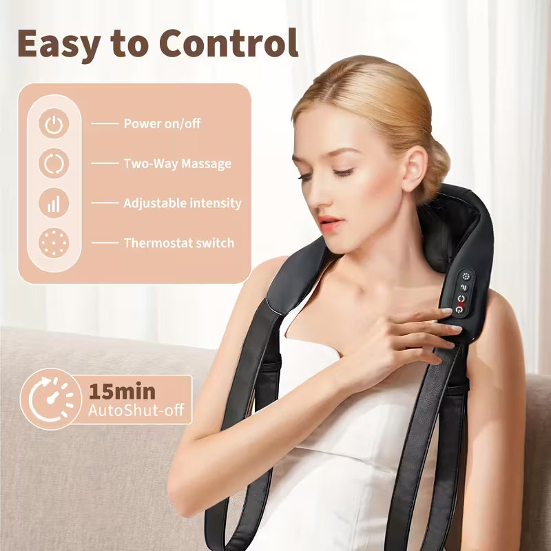 Vibrolax 6D Neck, Shoulder & Back Massager with Heat