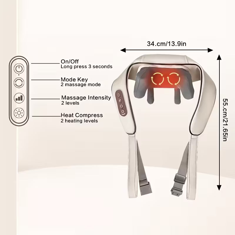 Vibrolax 6D Neck, Shoulder & Back Massager with Heat
